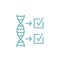 DNA heredity test result. Outline icon, sign, pictogram.