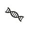 DNA Icon. double helix gene. Vector illustration. stock image.