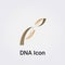 DNA Icon Logo Symbol - Gene Genetics Research Medical Science Human Health Emblem - Helix Pattern Infinity Concept Vector