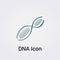 DNA Icon Logo Symbol - Gene Genetics Research Medical Science Human Health Emblem - Helix Pattern Infinity Concept Vector