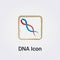 DNA Icon Logo Symbol - Gene Genetics Research Medical Science Human Health Emblem - Helix Pattern Infinity Concept Vector