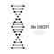 Dna icon. Molecule dna. Dna symbol in flat style. Vector