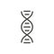 DNA icon vector. Line genetic symbol.