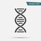 DNA icon vector. Modern simple flat life evolution sign isolated. Business, internet concept. Trendy