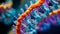 DNA: Microscopic View of CRISPR-Cas9 Mechanism Editing DNA Strand Vibrant Scientific Image