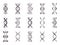 DNA model elements. Chemistry spiral chromosome structure concept, gene microbiology, molecule helix structure, medical