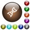 DNA molecule color glass buttons