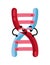 DNA molecule cute cartoon character