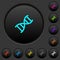 DNA molecule dark push buttons with color icons