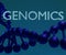 DNA molecule genomics in blue