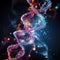DNA molecule helix. Medical science, genetic biotechnology