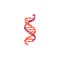 DNA molecule sign, genetic elements and icons collection strand. Vector