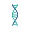 DNA molecule sign, genetic elements and icons collection strand. Vector