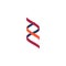 DNA molecule sign, genetic elements and icons collection strand. Vector