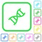 DNA molecule vivid colored flat icons