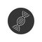 DNA orchromosome abstract strand symbol. line icon. Vector illustration