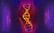 DNA. Research molecule. Scientific breakthrough in human genetics