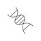 dna, science, biology line icon on white background