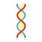 DNA science vector icon medical molecule technology. Chemical element research helix gene experiment cell atom