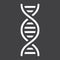 DNA solid icon, science and biology