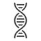 DNA solid icon, science and biology