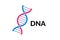 DNA spiral isolated. Vector deoxyribonucleic acid gene part. Modern simple microbiological genetic helix element