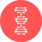 DNA spirals icon and logo. Deoxyribonucleic, nucleic acid helix. Spiraling strands. Chromosome. Molecular biology. Genetic code.