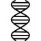 DNA spirals violet and turquoise color icons set. Deoxyribonucleic, nucleic acid helix. Spiraling strands. Chromosome. Molecular b