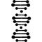 DNA spirals violet and turquoise color icons set. Deoxyribonucleic, nucleic acid helix. Spiraling strands. Chromosome. Molecular b