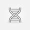 DNA strand abstract icon in thin line style