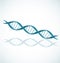 DNA strand double helix spiral icon vector set