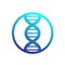 Dna strand icon in circle
