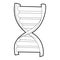 DNA strand icon, isometric 3d style