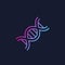 Dna strand icon, vector logo