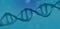 DNA strand illustration ,futurist  fantasy  background ,blue