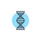 DNA strand structure filled outline icon