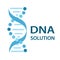 DNA Strands Solution logo icon flat design, stock vector illustr