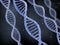 DNA strings on dark background