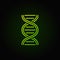 DNA structure green vector icon or logo