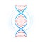 DNA structure Icon set. Structure molecule and cell, chromosome. Genetic engineering. Vector stock illustration