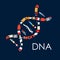 DNA symbol poster of medical items