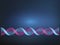 Dna vector blue line Blue background