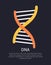 DNA Yellow and Orange Helix Colorful Illustration