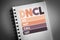 DNCL - Do Not Call List acronym on notepad, business concept background