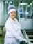 Dnepropetrovsk, Ukraine - 03.10.2016: Sweets factory. Sweets production process. A woman technologist monitors the work of an