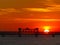 Dnipropetrovsk sunset over bridge