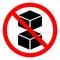 Do No Double Stack Symbol Sign, Vector Illustration, Isolate On White Background Label .EPS10