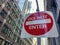 Do No Enter sign  alert in New York City