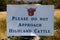 Do Not Approach Highland Cattle Sign