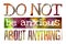 Do not be anxious about anything Philippians 4:6 - Poster with Bible text quotation